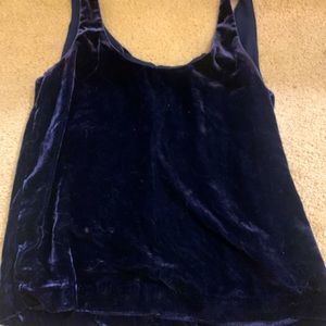 Juniors blue fuzzy tank